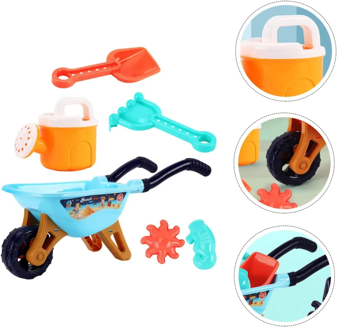TOYANDONA 2sets Outdoor Beach Toy Sand Playthings Lightweight and Beach Cart for Fun Play Adorable Shapes to Enhance Cooperation Skills for Sand Play Activities