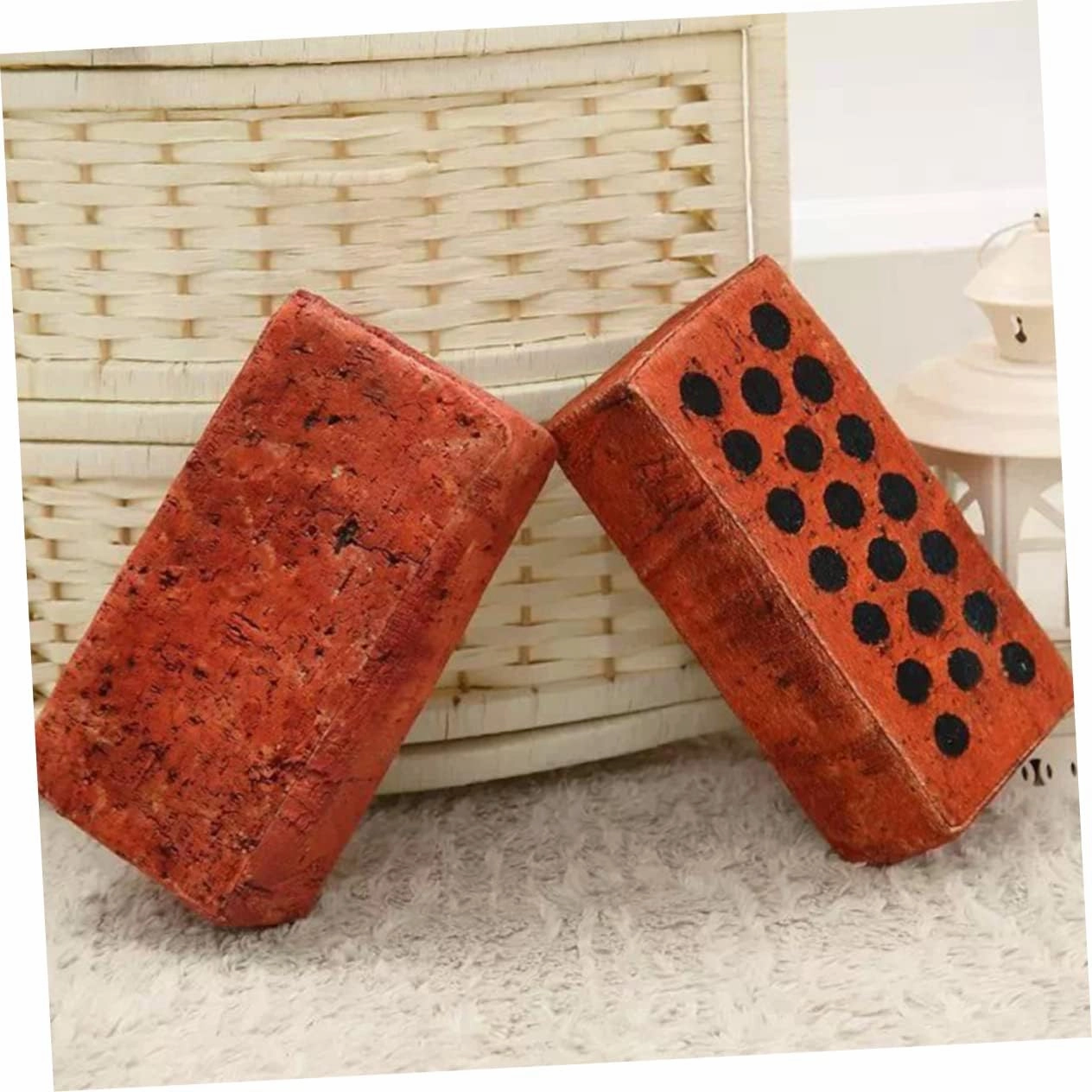 TOYANDONA 3pcs Foam Bricks to Throw at Tv Treat or Treat Toys Rubber Brick Childrens Toys Stuffed Dogs for Kids kidcraft playset Plush Toy Plush Dolls Toy Room Present Ceramic Tile Television