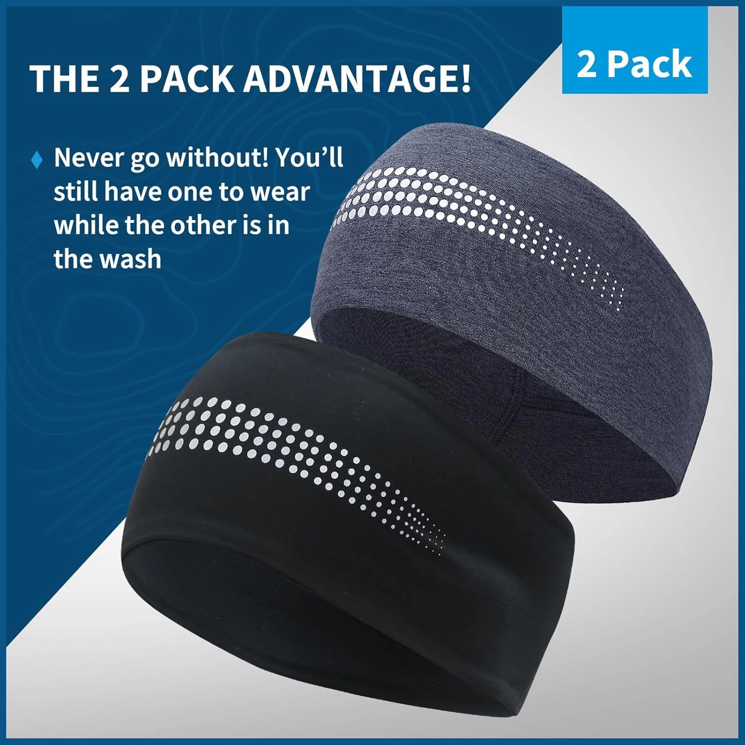 TrailHeads Womens Ponytail Headband - Reflective, Moisture Wicking Hair Headband for Running, Winter - Adrenaline Series