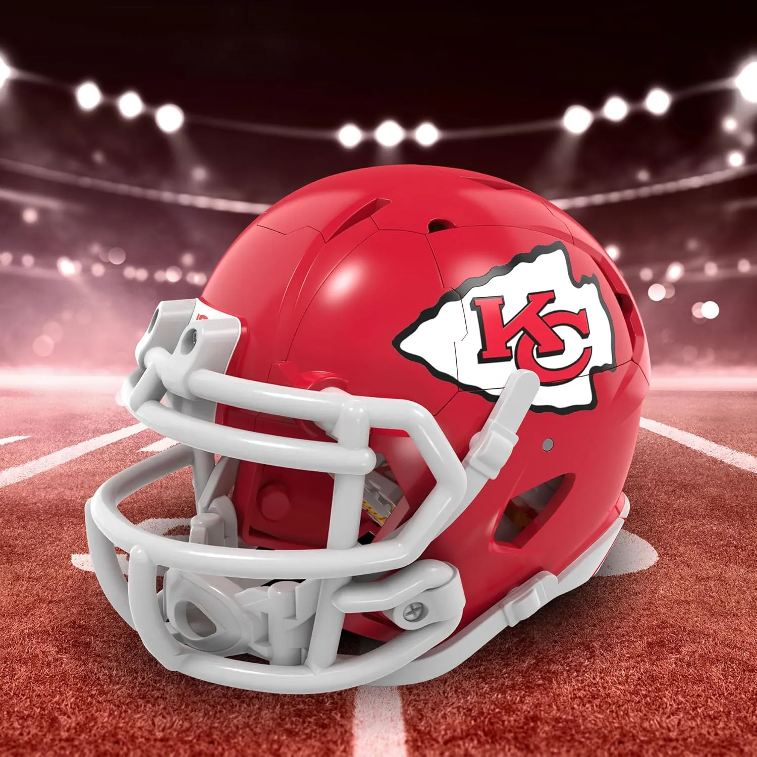 Transformers NFL Kansas City Chiefs KC-59, 5.5-Inch Action Figure Changes from Robot to Helmet, Football Toys for Ages 8 