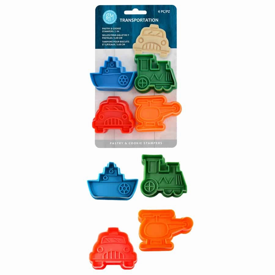 Transportation Pastry & Cookies Stampers Set - 4 Piece