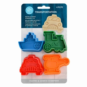 Transportation Pastry & Cookies Stampers Set - 4 Piece