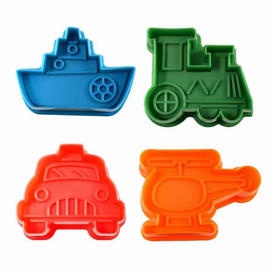 Transportation Pastry & Cookies Stampers Set - 4 Piece