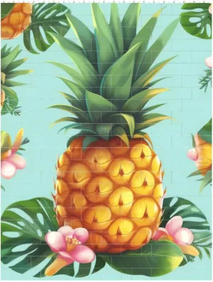 Tropical Pineapple Building Block Puzzle Personalized Building Bricks for Adults Square Shaped DIY Brick Block Puzzles Valentine's Day Gifts for Home Decor Brick Puzzle