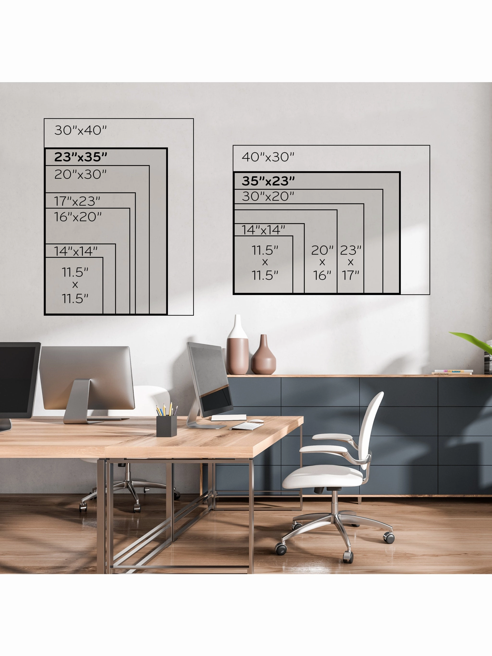 U Brands Black Wood-Style Frame Magnetic Dry Erase Board, 36" x 36" (Actual Size 35" x 35")