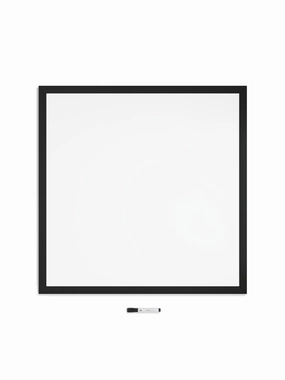 U Brands Black Wood-Style Frame Magnetic Dry Erase Board, 36" x 36" (Actual Size 35" x 35")