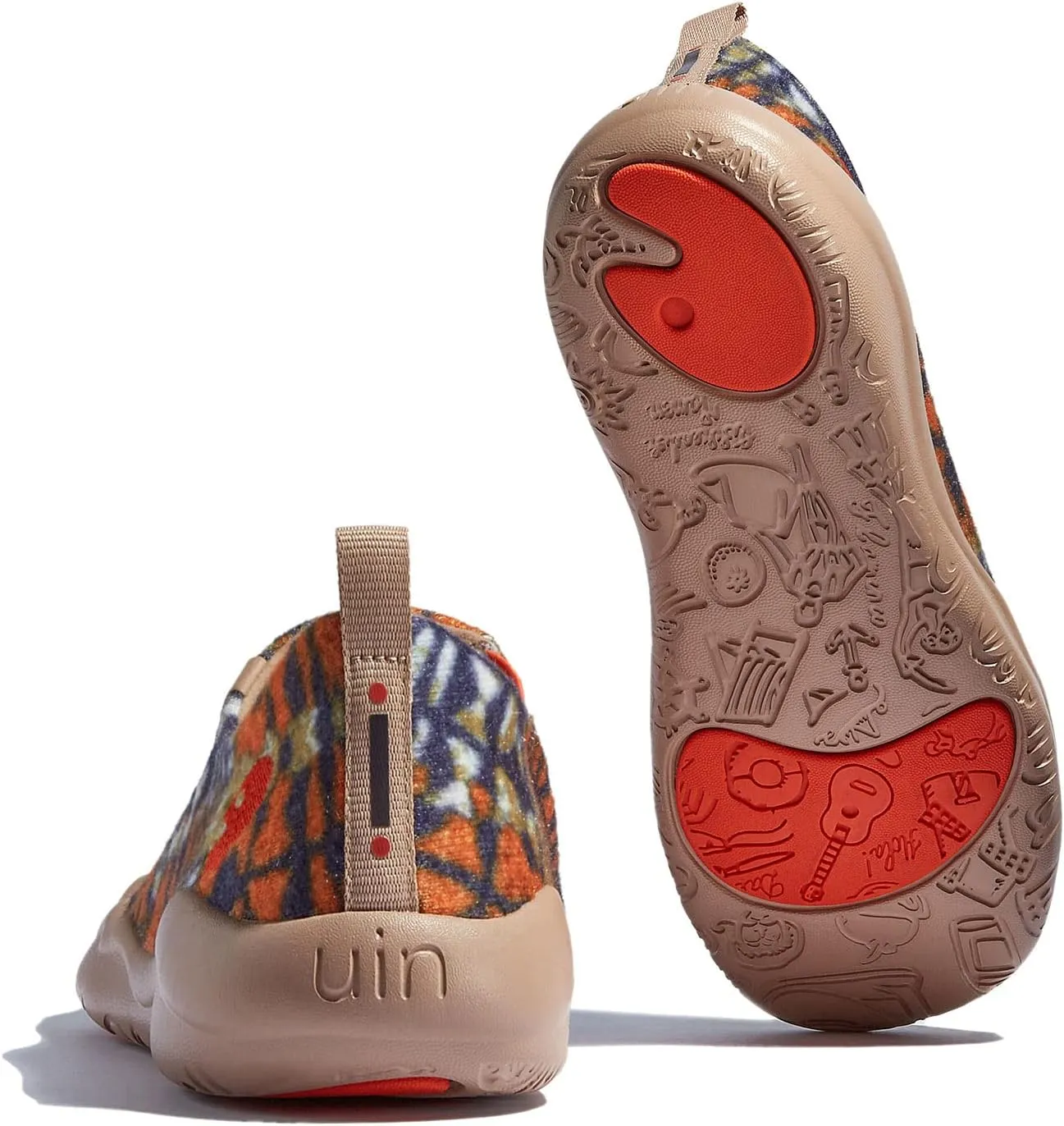 UIN Men's Art Travel Walking Shoes Slip On Casual Lightweight Wide Toe Chunky Fashion Sneaker Toledo Ⅱ