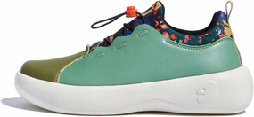 UIN Women's Art Painted Fashion Sneaker Wide Toe Lace-up Lightweight Comfort Walking Travel Shoes Bartello