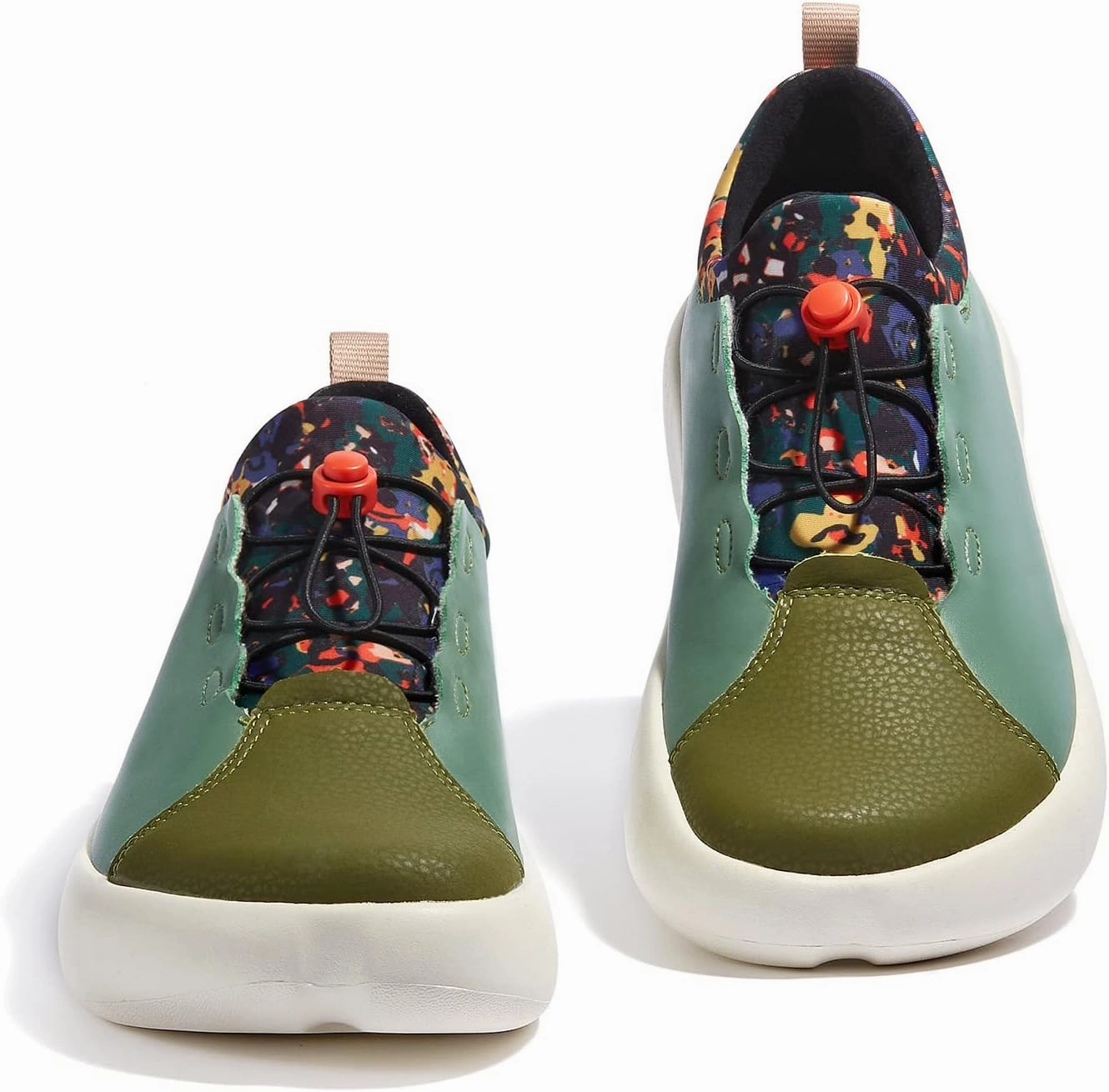 UIN Women's Art Painted Fashion Sneaker Wide Toe Lace-up Lightweight Comfort Walking Travel Shoes Bartello