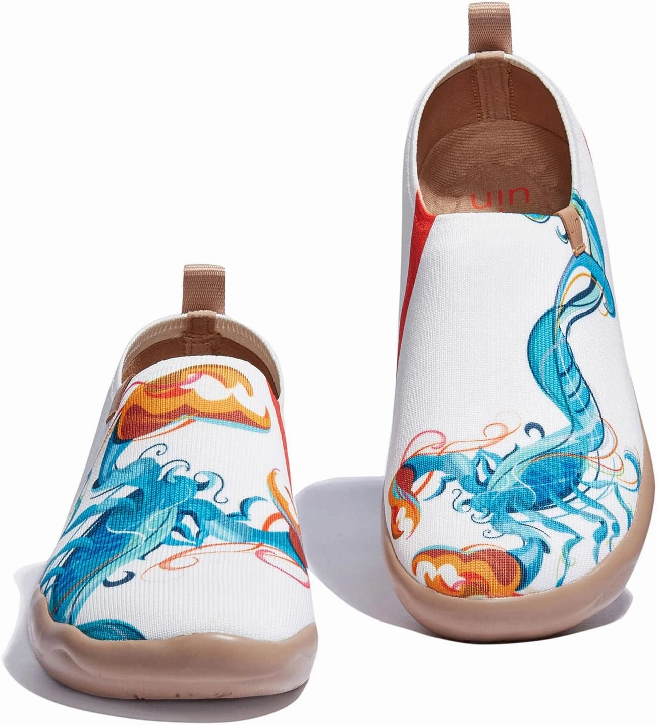 UIN Women's Art Painted Travel Shoes Slip On Casual Knit Loafers Lightweight Comfort Fashion Sneaker Constellation Toledo Ⅰ
