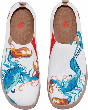 UIN Women's Art Painted Travel Shoes Slip On Casual Knit Loafers Lightweight Comfort Fashion Sneaker Constellation Toledo Ⅰ