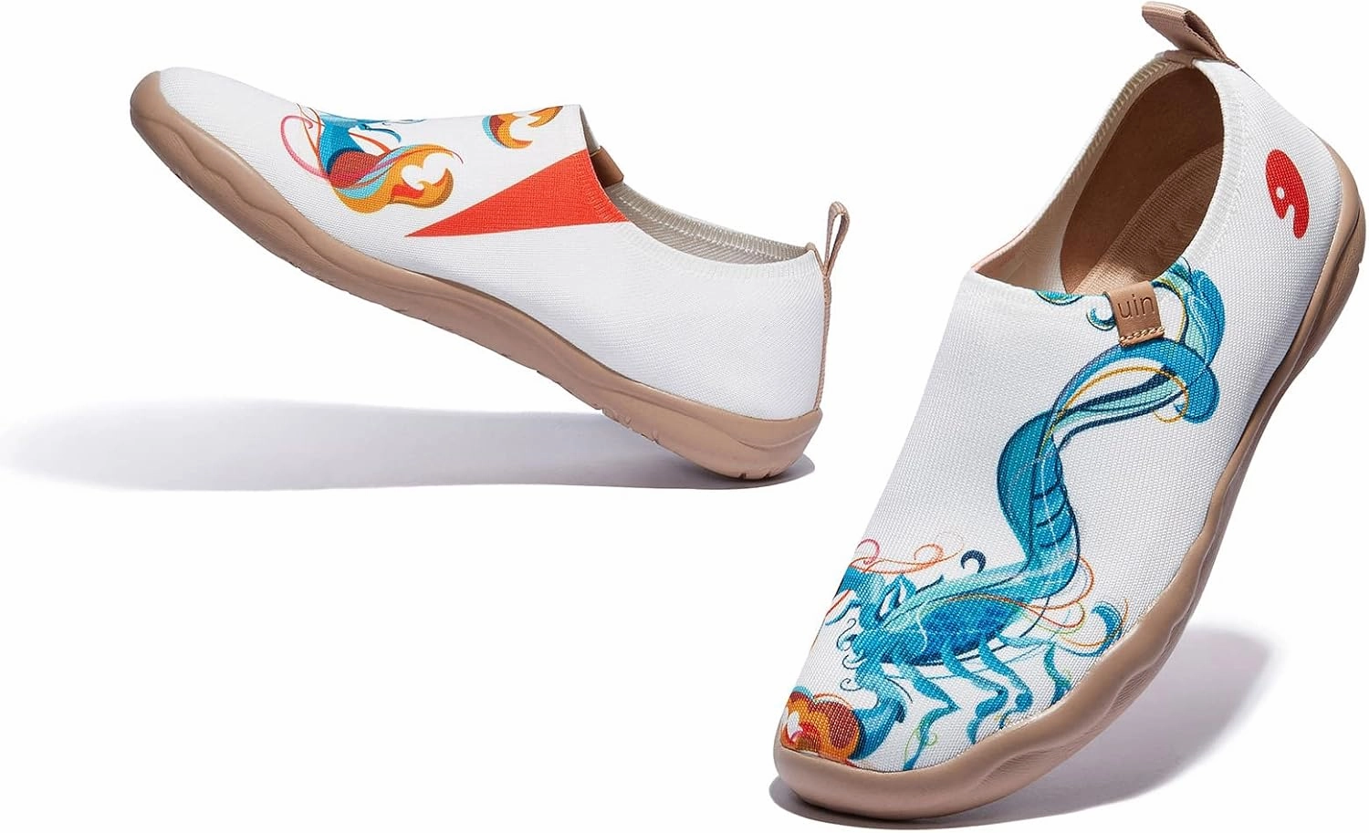 UIN Women's Art Painted Travel Shoes Slip On Casual Knit Loafers Lightweight Comfort Fashion Sneaker Constellation Toledo Ⅰ