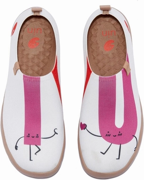 UIN Women's Art Painted Travel Shoes Slip On Casual Knit Loafers Lightweight Comfort Fashion Sneaker Toledo ⅠBirds and Flowers