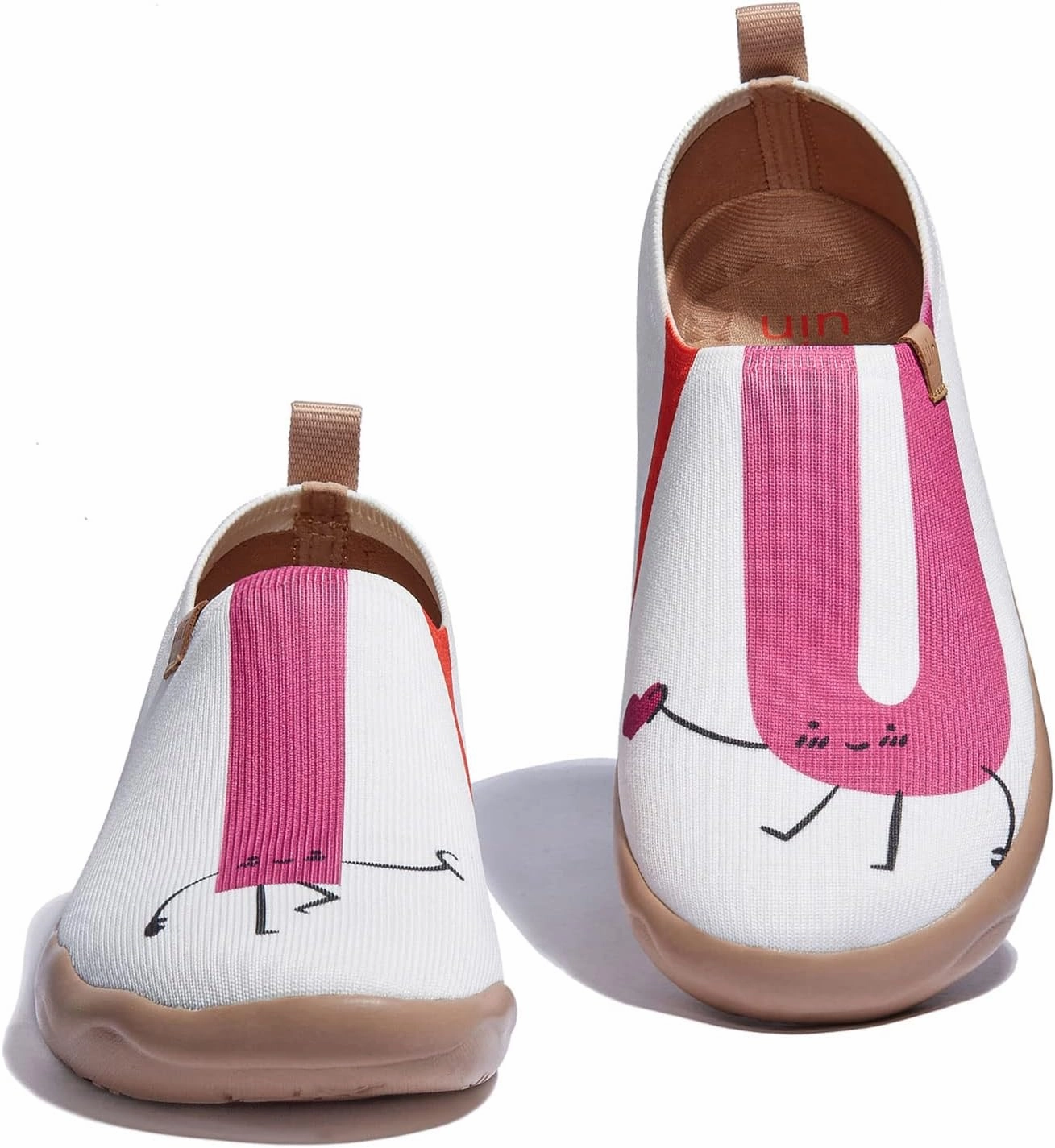 UIN Women's Art Painted Travel Shoes Slip On Casual Knit Loafers Lightweight Comfort Fashion Sneaker Toledo ⅠBirds and Flowers