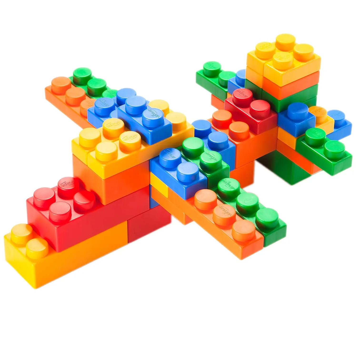 UNiPLAY Mix Soft Building Blocks - 34-Piece Set for Infant Early Learning, Cognitive Development, and Toddler Creative Play - Ages 3 Months 