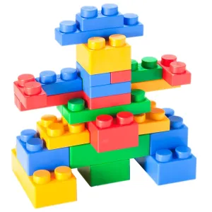 UNiPLAY Mix Soft Building Blocks - 34-Piece Set for Infant Early Learning, Cognitive Development, and Toddler Creative Play - Ages 3 Months 
