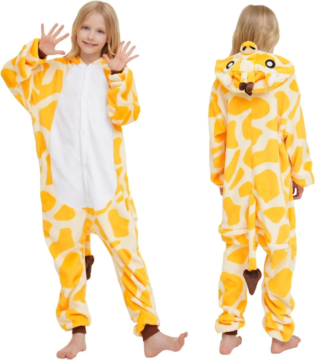 Unisex Children Animal Onesie Pajamas,Kids Flannel Halloween Cosplay Costume/Homewear/Sleepwear