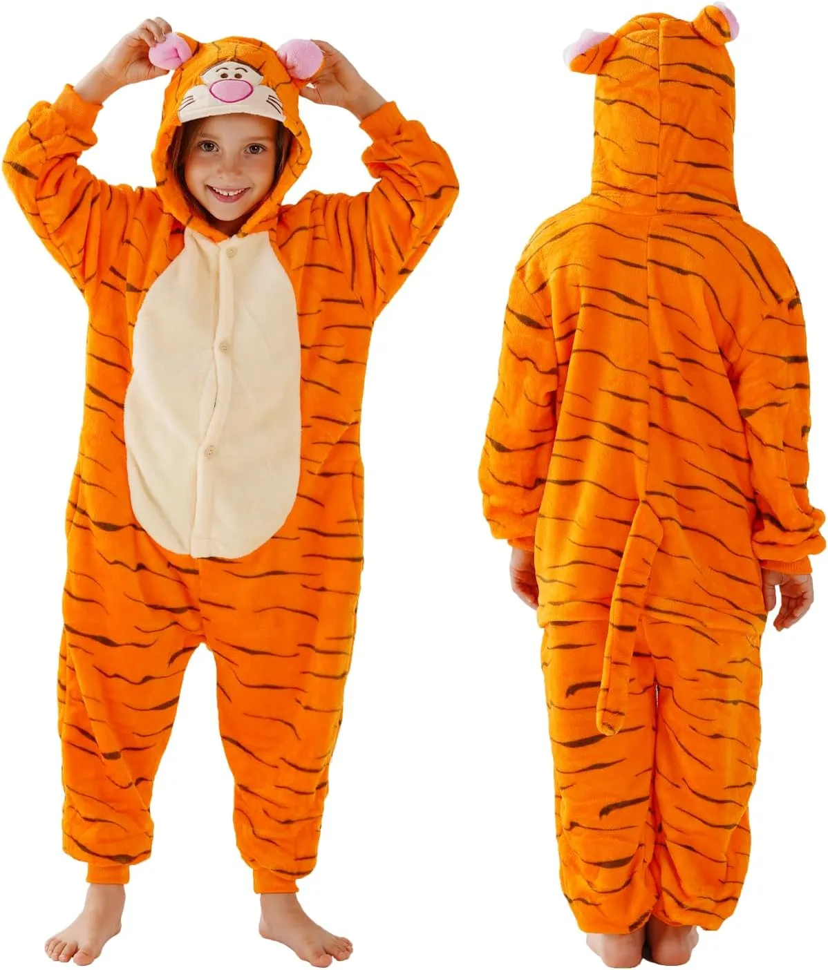 Unisex Children Animal Onesie Pajamas,Kids Flannel Halloween Cosplay Costume/Homewear/Sleepwear