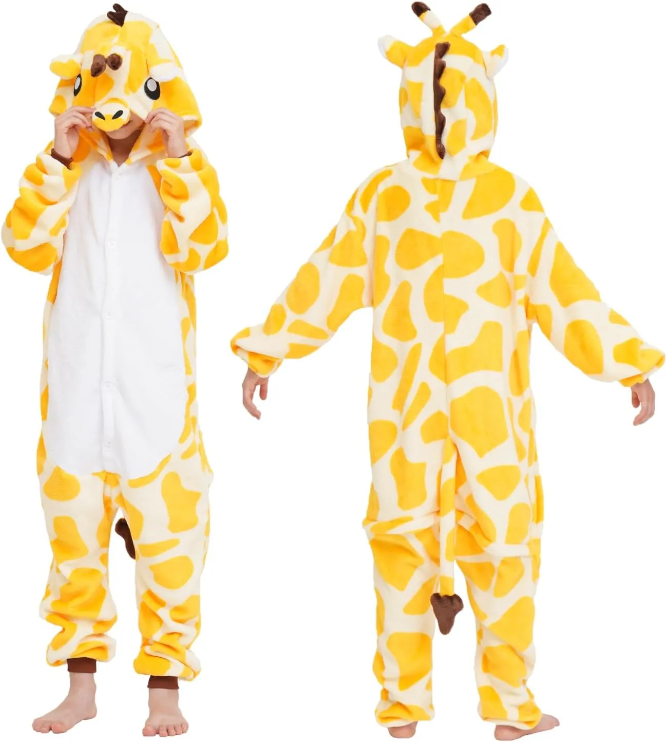 Unisex Children Animal Onesie Pajamas,Kids Flannel Halloween Cosplay Costume/Homewear/Sleepwear