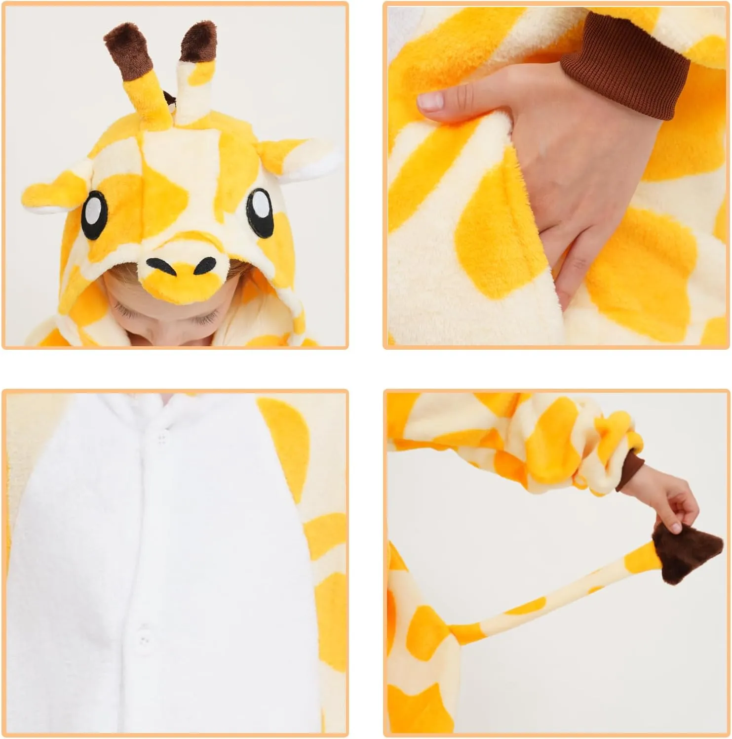 Unisex Children Animal Onesie Pajamas,Kids Flannel Halloween Cosplay Costume/Homewear/Sleepwear