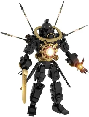 Upgraded Clockman Block Toy, Reproducible Assembly Block Toy, Movable Figures Set (Dark Titan)