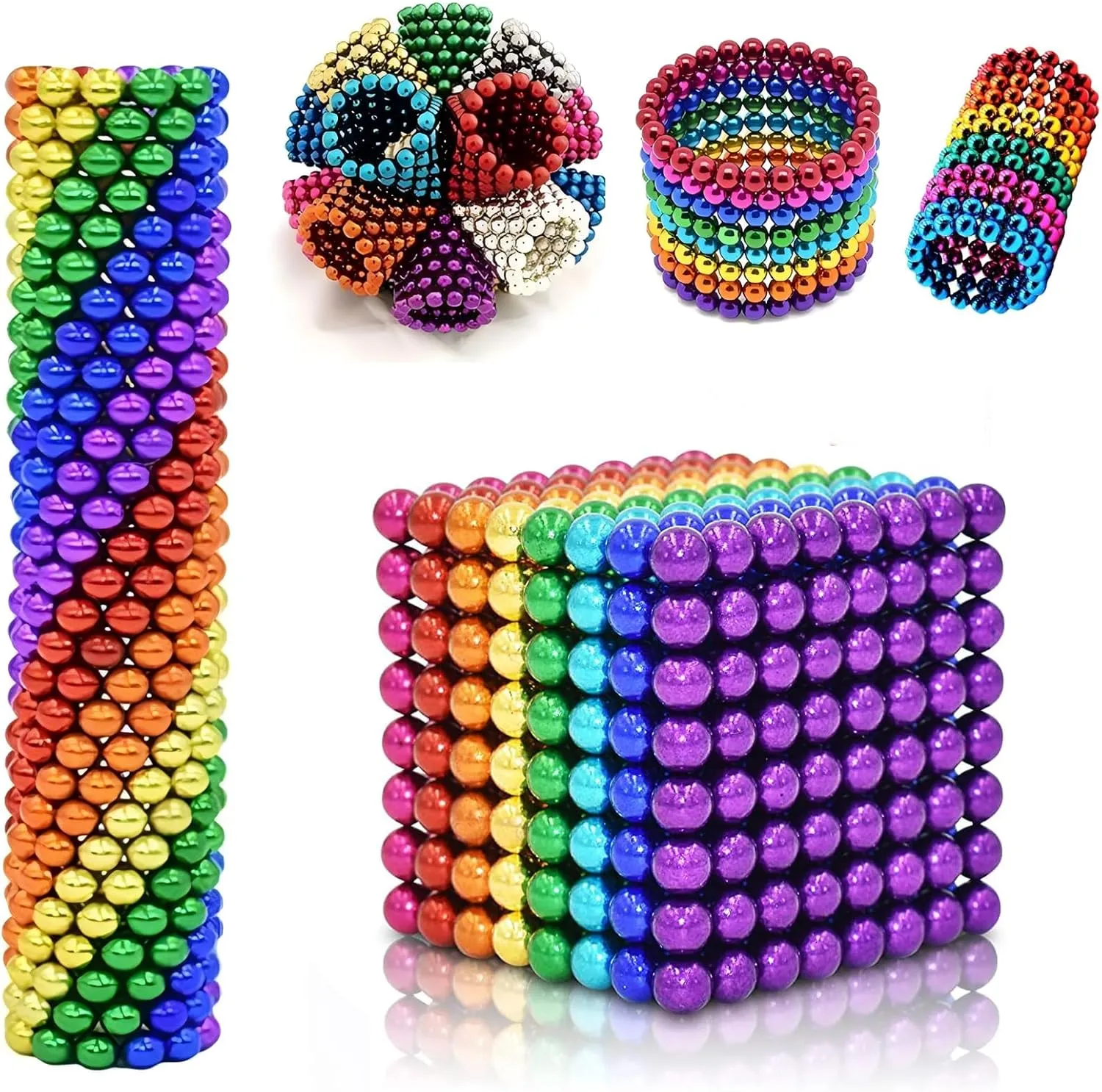 Upgraded Magnetic-3mm-525pcs Balls,Mgnets Building Desk Toy for Stress,Magnet-Beads Putty Toy Slime for Adults 16  