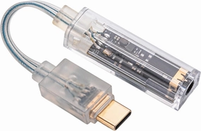 USB C to 3.5mm Jack Audio Adapter, Lossless 32bit/384Khz DAC Decoding Transceiver, Type-C Aux Headphone Cable Converter for Android Phone, iPad, iPhone 15 16 Pro Max Plus - Transparent
