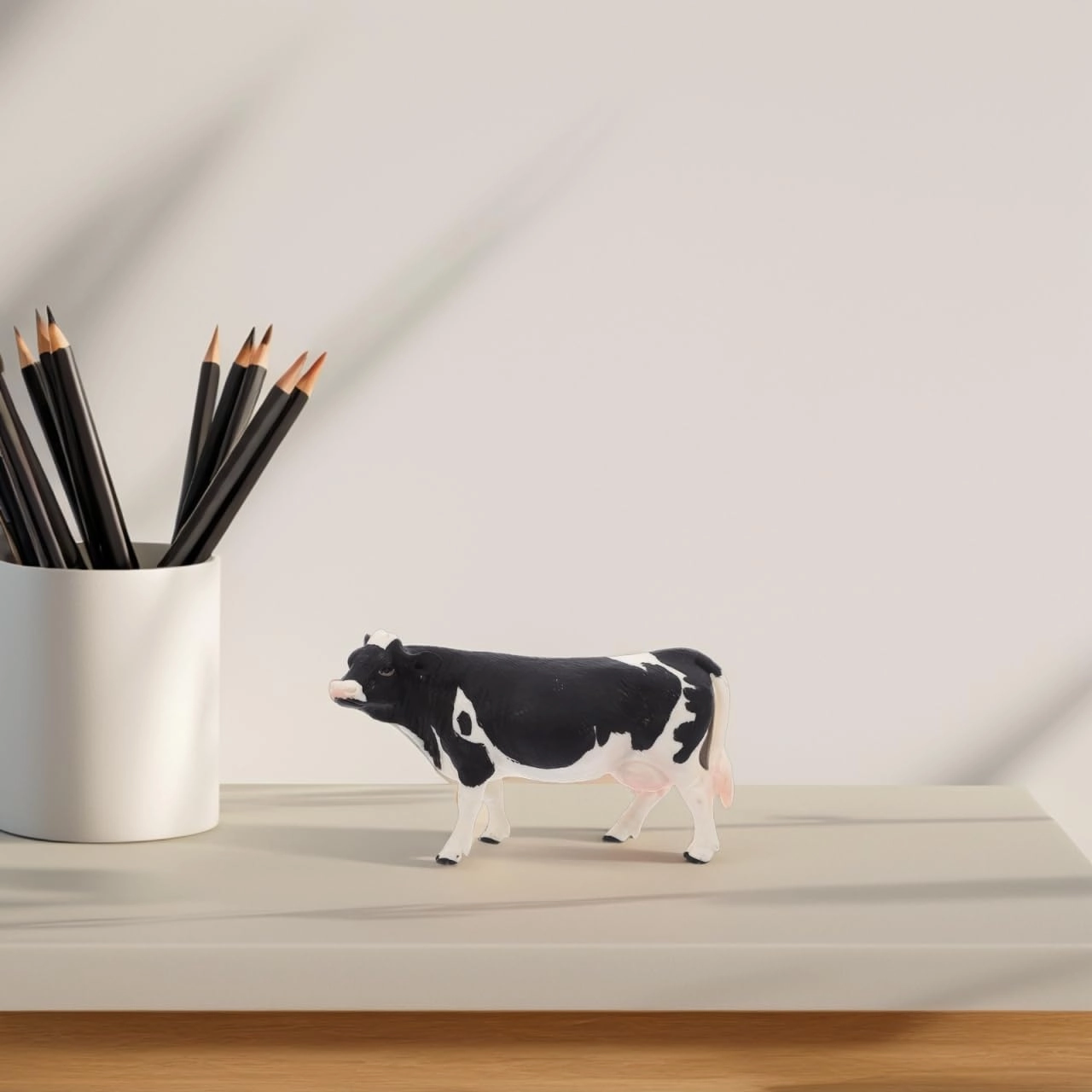 Vaguelly Cow Toy Simulation Animal Model Decor Models Creative Cow Ornament Cow Figurine Miniature Animal Figurines Early Cow Ornament for Room Cow Model Desktop Accessories Child