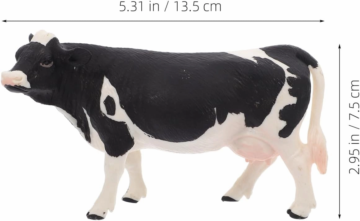 Vaguelly Cow Toy Simulation Animal Model Decor Models Creative Cow Ornament Cow Figurine Miniature Animal Figurines Early Cow Ornament for Room Cow Model Desktop Accessories Child