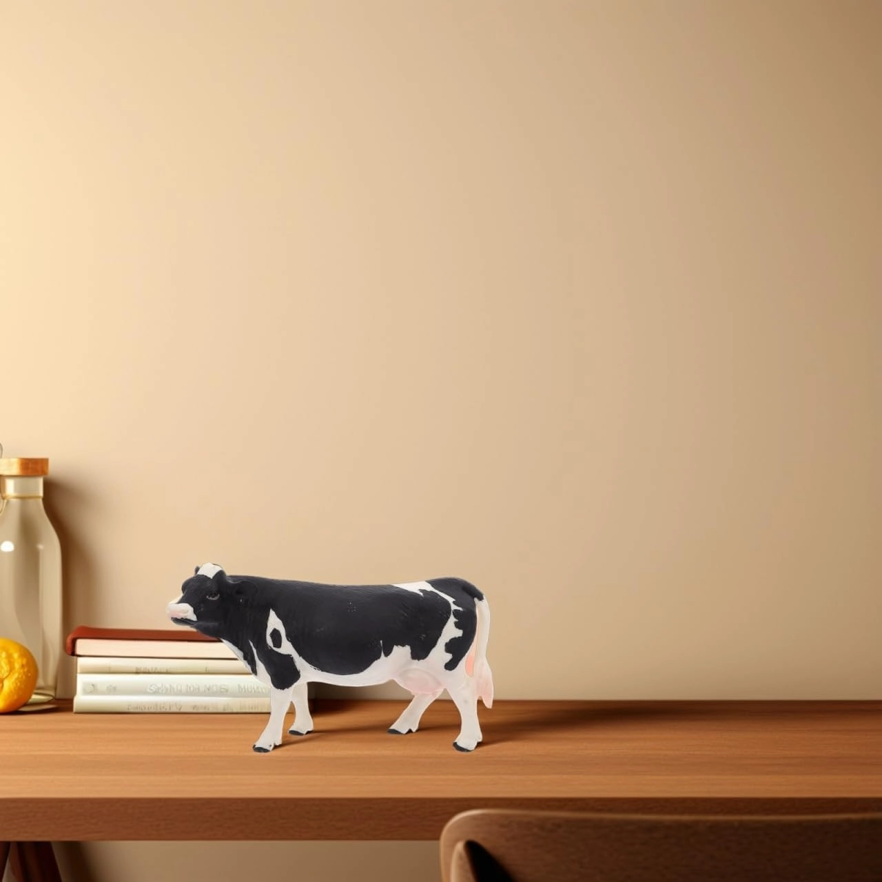 Vaguelly Cow Toy Simulation Animal Model Decor Models Creative Cow Ornament Cow Figurine Miniature Animal Figurines Early Cow Ornament for Room Cow Model Desktop Accessories Child