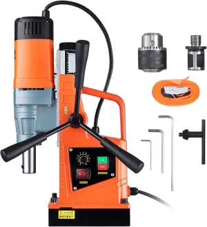 VEVOR Mag Drill Press, 1550W 2" Boring Diameter, 2922lbf Power Magnetic Drill, 500 PRM, 10-Speed, Electric Drilling Machine for Metal Surface, Industrial and Home Improvement