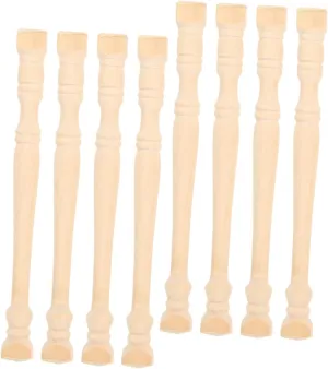 VICASKY 1:12 Scale Mini Pillar Models 8 Pcs Wood Pillars Miniature Furniture Mini House Decor Boys and Girls' Creative Play