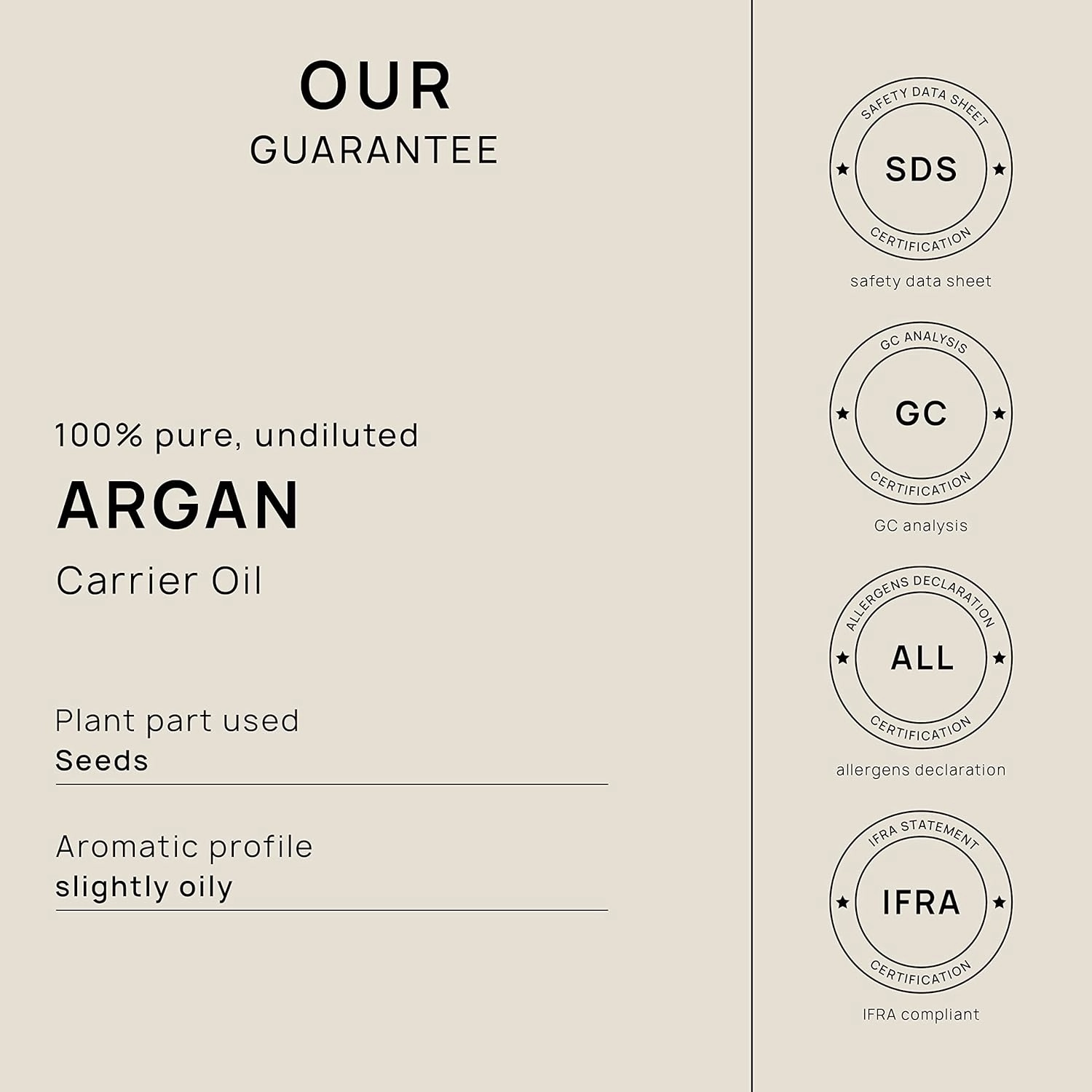 VINEVIDA Argan Carrier Oil 4 oz - Undiluted Argan Oil 4 oz - Argan Candle Oil Scent - DIY Candle Scents for Candlemaking - Bulk Carrier Oil for Soap Making Safe for Skin