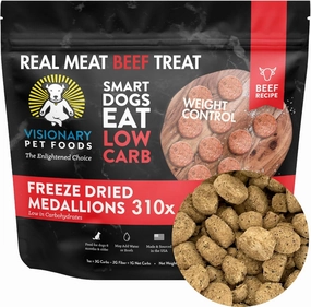 Visionary Pet Foods Beef Freeze Dried Real Meat Dog Treats, 310x Healthy Treats, Low Carb, Grain Free – Organic, Human Grade Food, Freeze Dried Dog Training Treats, Value Size 25oz