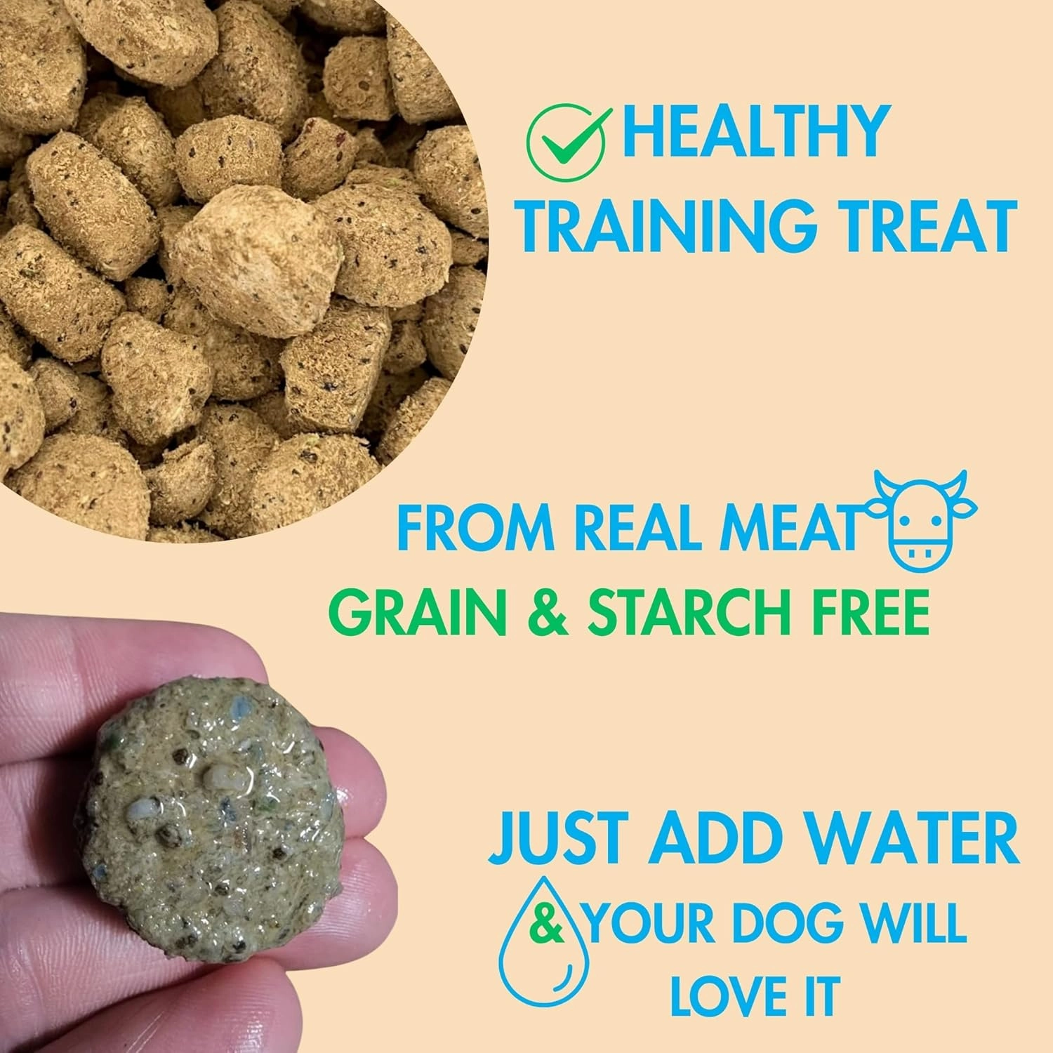 Visionary Pet Foods Beef Freeze Dried Real Meat Dog Treats, 310x Healthy Treats, Low Carb, Grain Free – Organic, Human Grade Food, Freeze Dried Dog Training Treats, Value Size 25oz