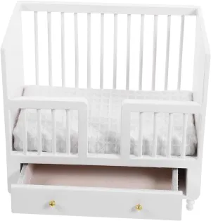 VOSAREA Dollhouse Miniature Bed Wooden Bedroom Furniture Mattress for Boys and Girls Play Cute Mini House Accessory for Imaginative Play and Dollhouse Decoration