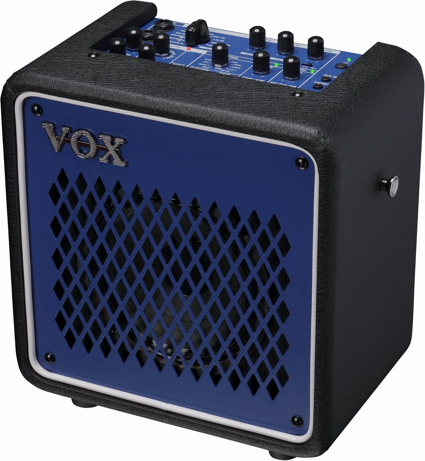 VOX - Mini GO 10 Iron Blue, Combo Amplifier for Guitar and Vocal Series Transistor Effects, 10W Power, Speaker from 6.5" to 16Ohm, Iron Blue