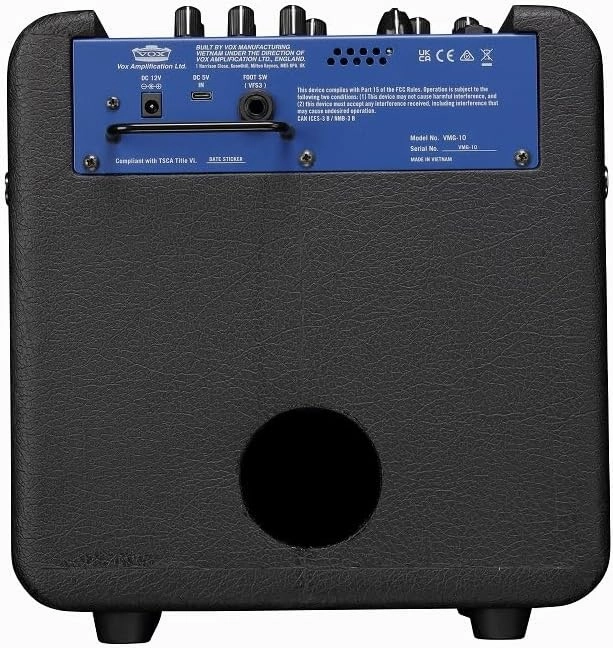 VOX - Mini GO 10 Iron Blue, Combo Amplifier for Guitar and Vocal Series Transistor Effects, 10W Power, Speaker from 6.5" to 16Ohm, Iron Blue