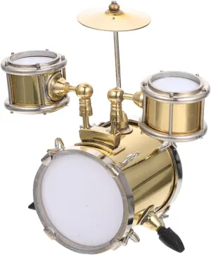 Wakauto 1Set Miniature Musical Instrument Model for Creative Tiny House Decor Birthday Present for Boys and Realistic Drum Design Enhance Musical Creativity and Imagination