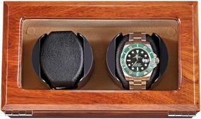 Watch Boxes Automatic Wooden Winder for 1/2/3/4 Watches, Mechanical Watch Box with Silent Motor, with 5 Setting Modes Self-Winding Mechanical Clock Rotation Box (a 2 0)