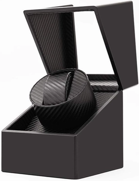 Watch Boxes Watch Winder Automatic Dustproof Box with Silent Motor, Wood Shell Piano Paint Exterior Battery Operated or Power Adapter