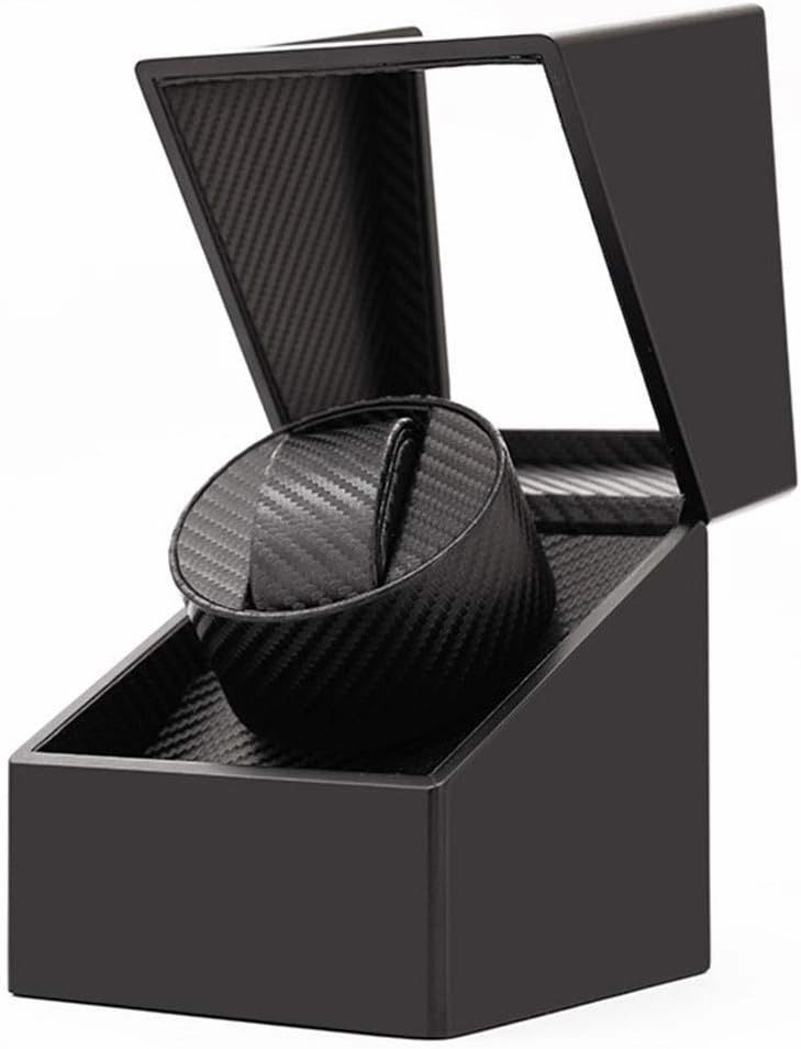 Watch Boxes Watch Winder Automatic Dustproof Box with Silent Motor, Wood Shell Piano Paint Exterior Battery Operated or Power Adapter