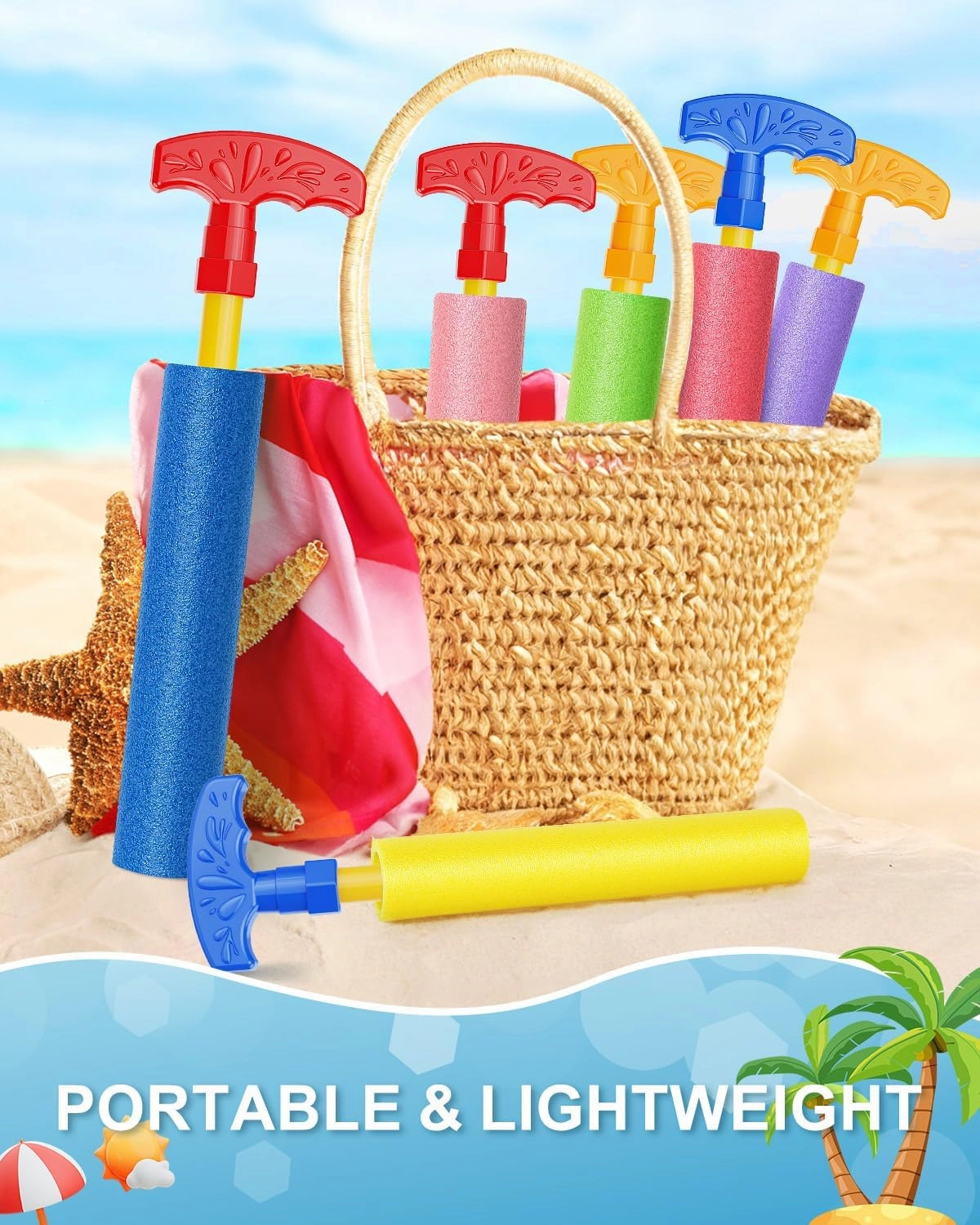 Water Guns, Water Squirter Toys Foam Soakers Blaster Guns Outdoor Swimming Pool Beach Summer Party Water Toys for Kid Age 3-12 Teens Adults