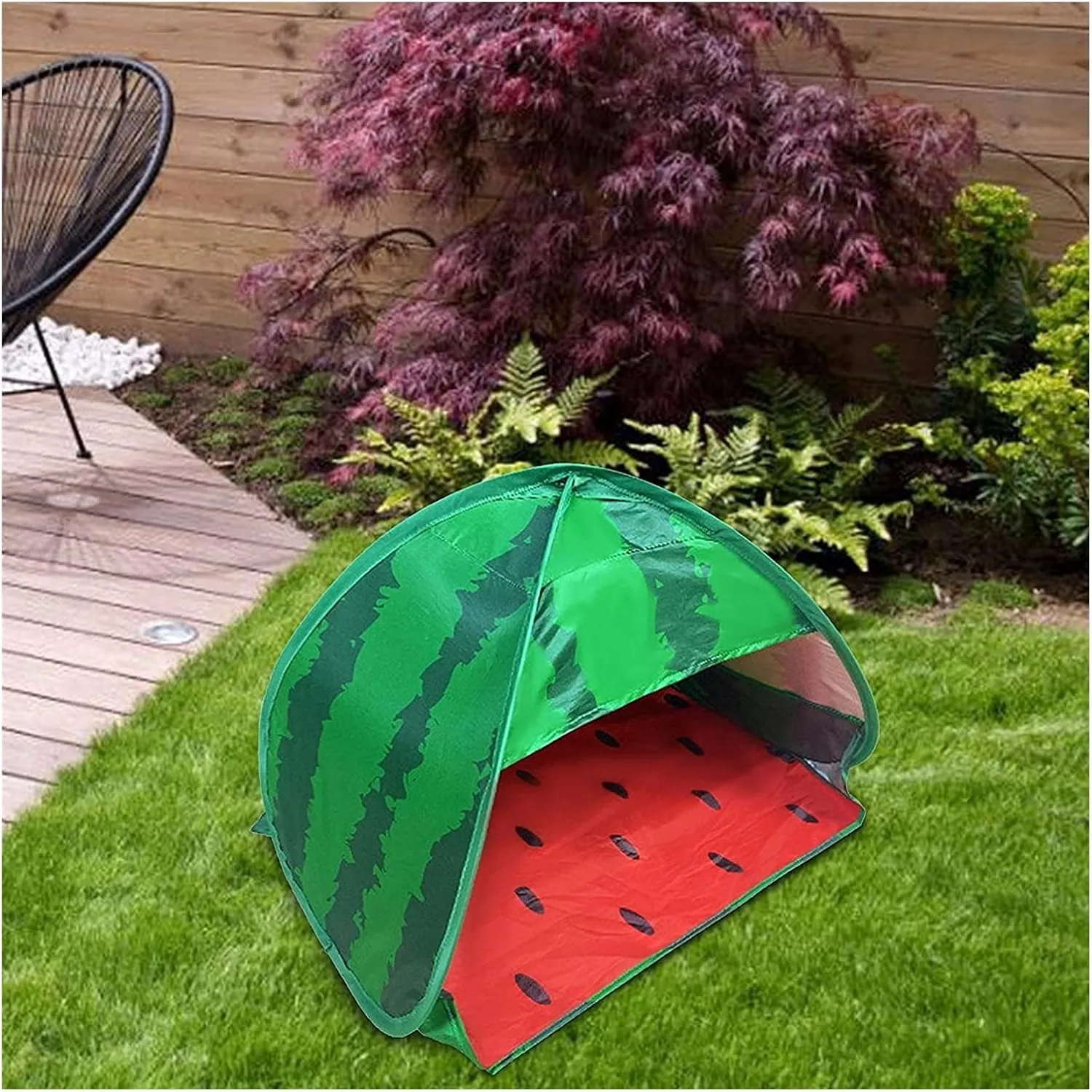 Watermelon Style Sun Shade Shelter, Easy PopUp Instant Beach Tent Portable AntiUV Sunshade Pet Tent for Beach Camping Picnic Hiking Outdoor (Color : M)