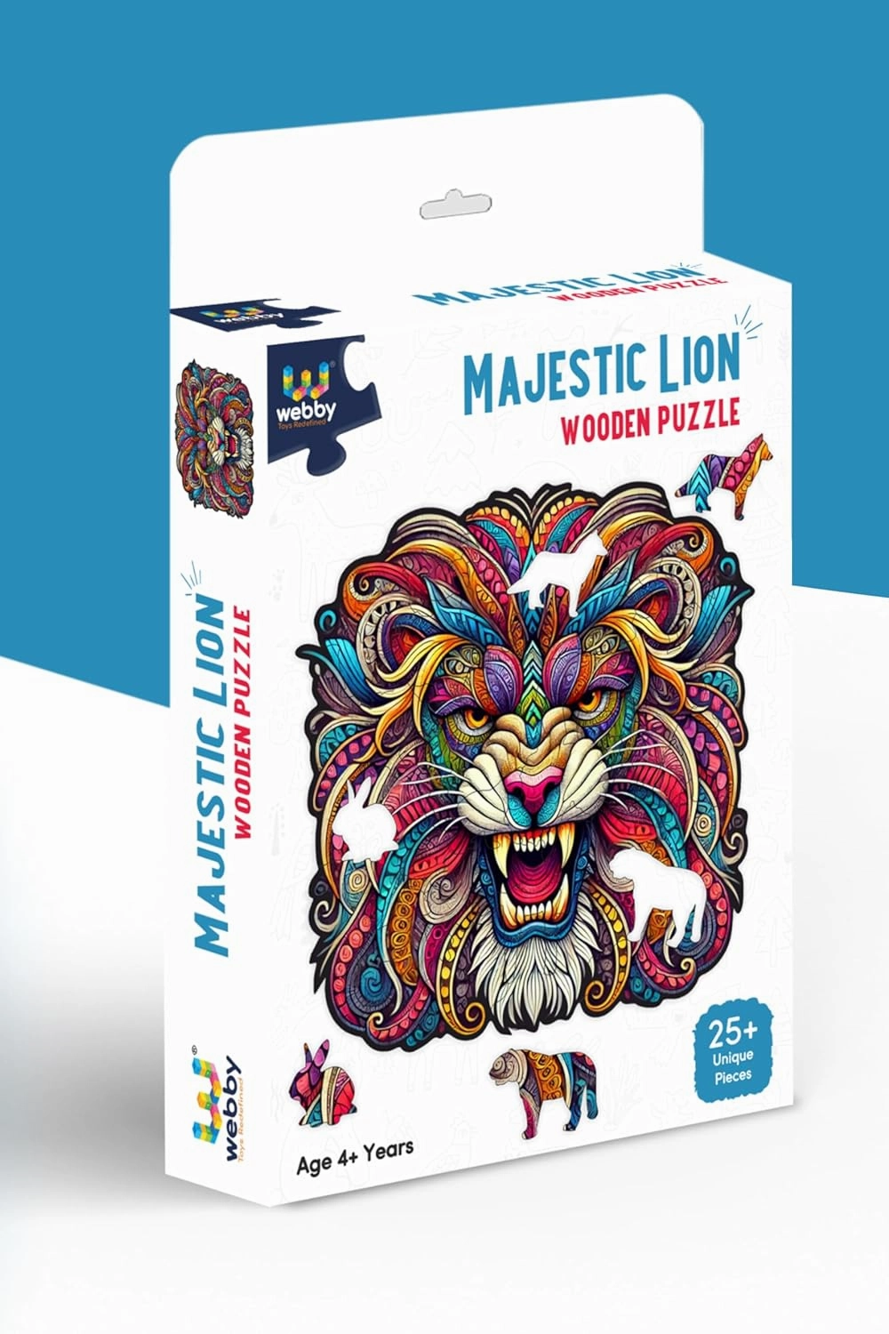 Webby Majestic Lion Jigsaw Puzzle | Roaring Lion | Wooden Puzzle Toy for Kids and Adults (25 Pieces)