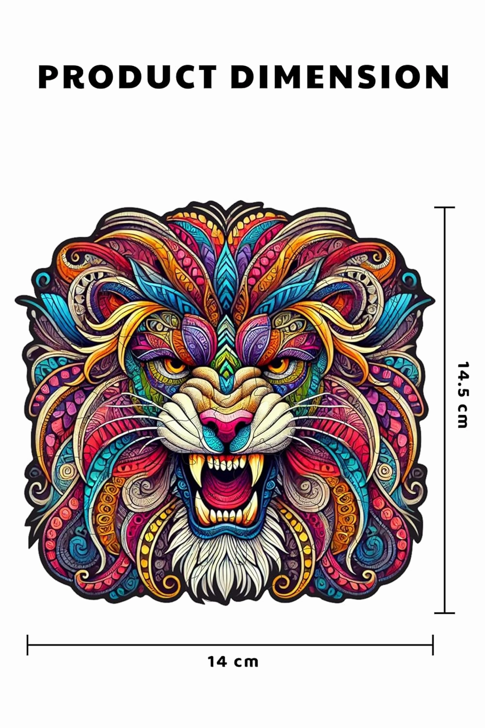 Webby Majestic Lion Jigsaw Puzzle | Roaring Lion | Wooden Puzzle Toy for Kids and Adults (25 Pieces)