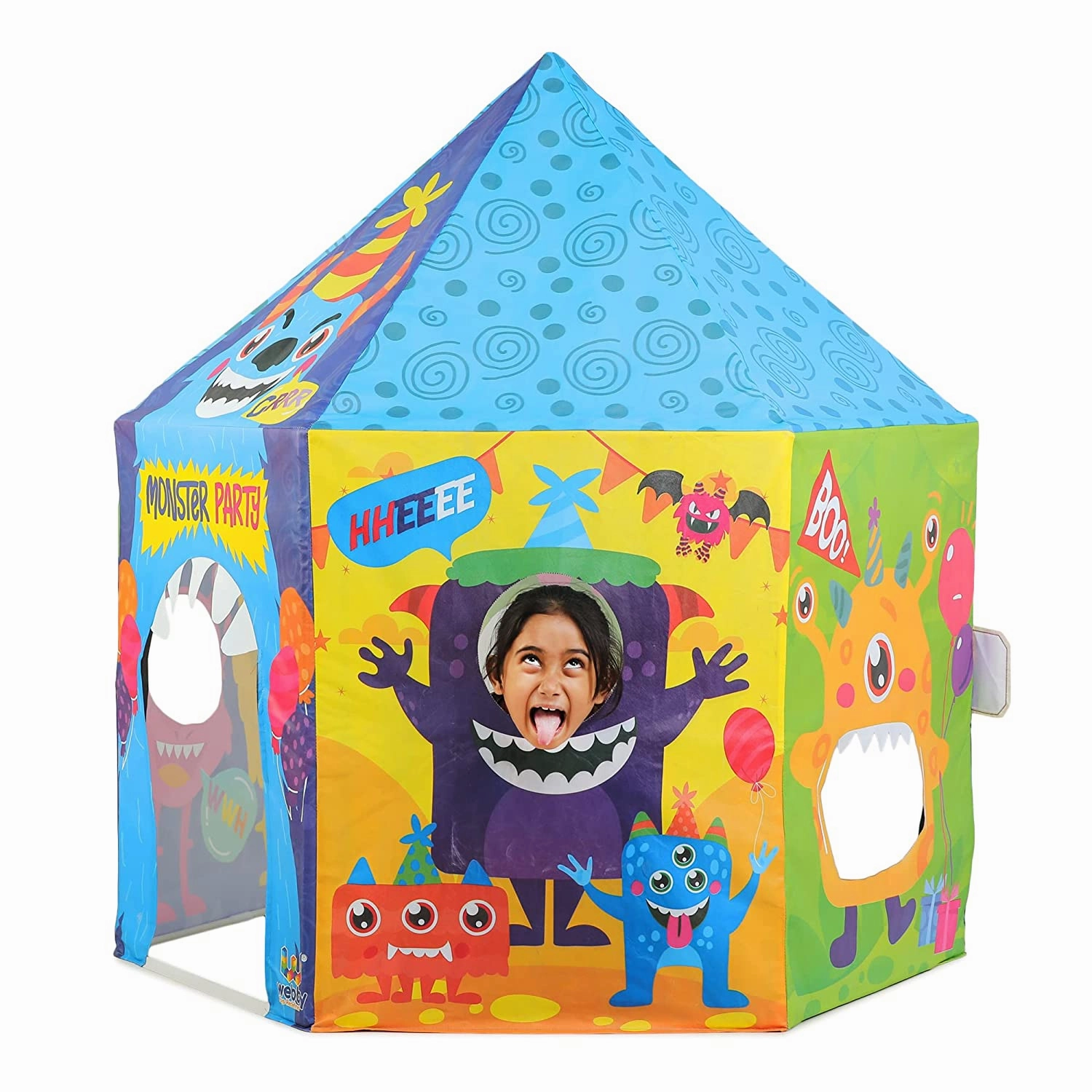 Webby Monster Castle Theme Photobooth Playhouse Tent - Multicolor