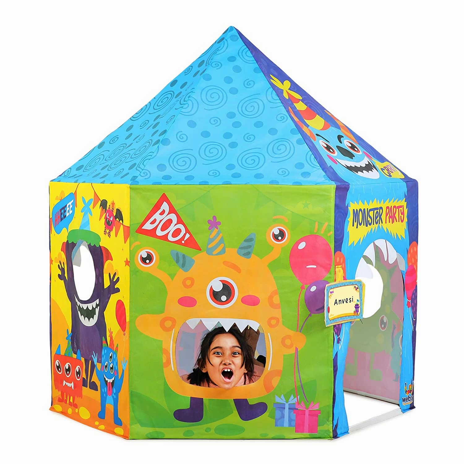 Webby Monster Castle Theme Photobooth Playhouse Tent - Multicolor