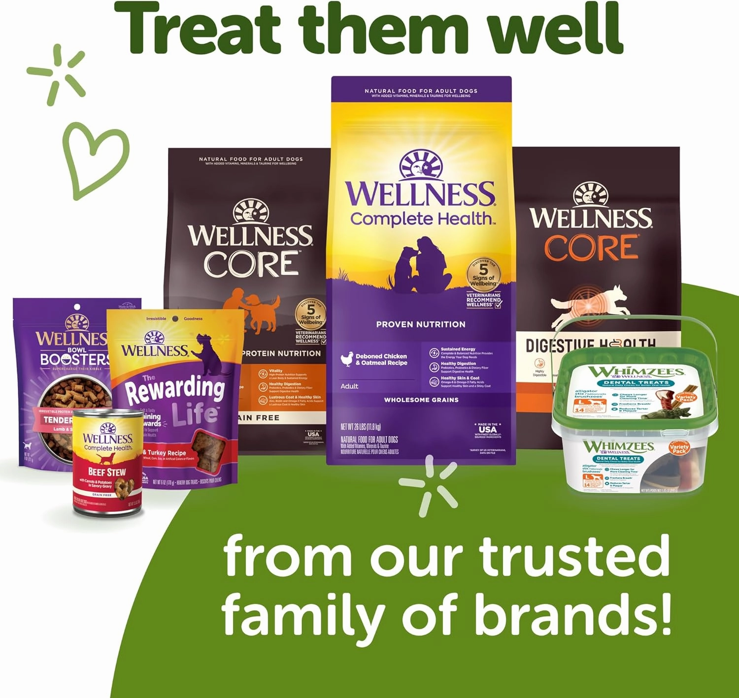 Whimzees Wellness Stix Dog Dental Treats, Natural Chews, Medium Size Stick, (14 Count)