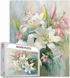 White Lilies Jigsaw Puzzle